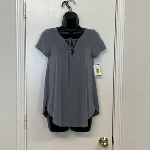mm mm mm Tie Front Blouse